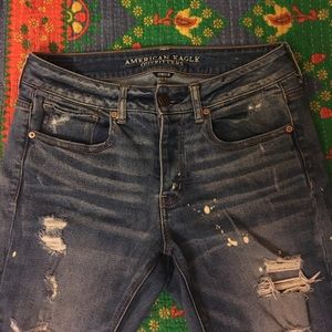 Torn boyfriend jeans