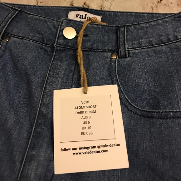 NWT Vale Denim High Waisted Atomi Shorts - Picture 2 of 4