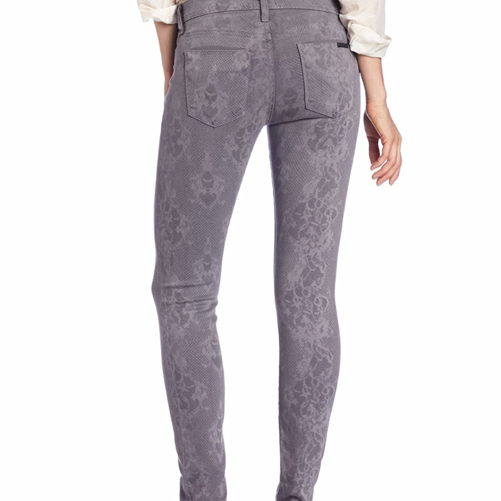 HUDSON NICO Lace Print Denim Mid-Rise Skinny Jeans