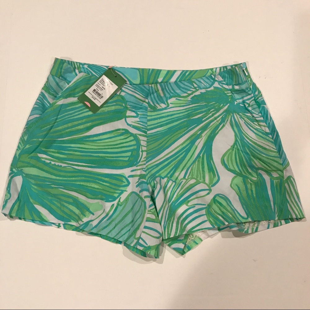 Lilly Pulitzer Jeannie Green Sheen shorts - Picture 3 of 8