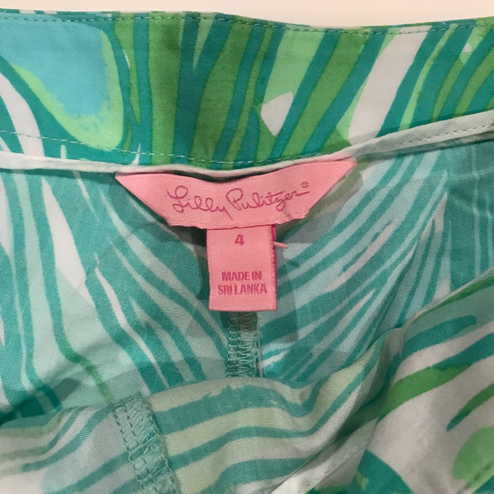 Lilly Pulitzer Jeannie Green Sheen shorts - Picture 6 of 8