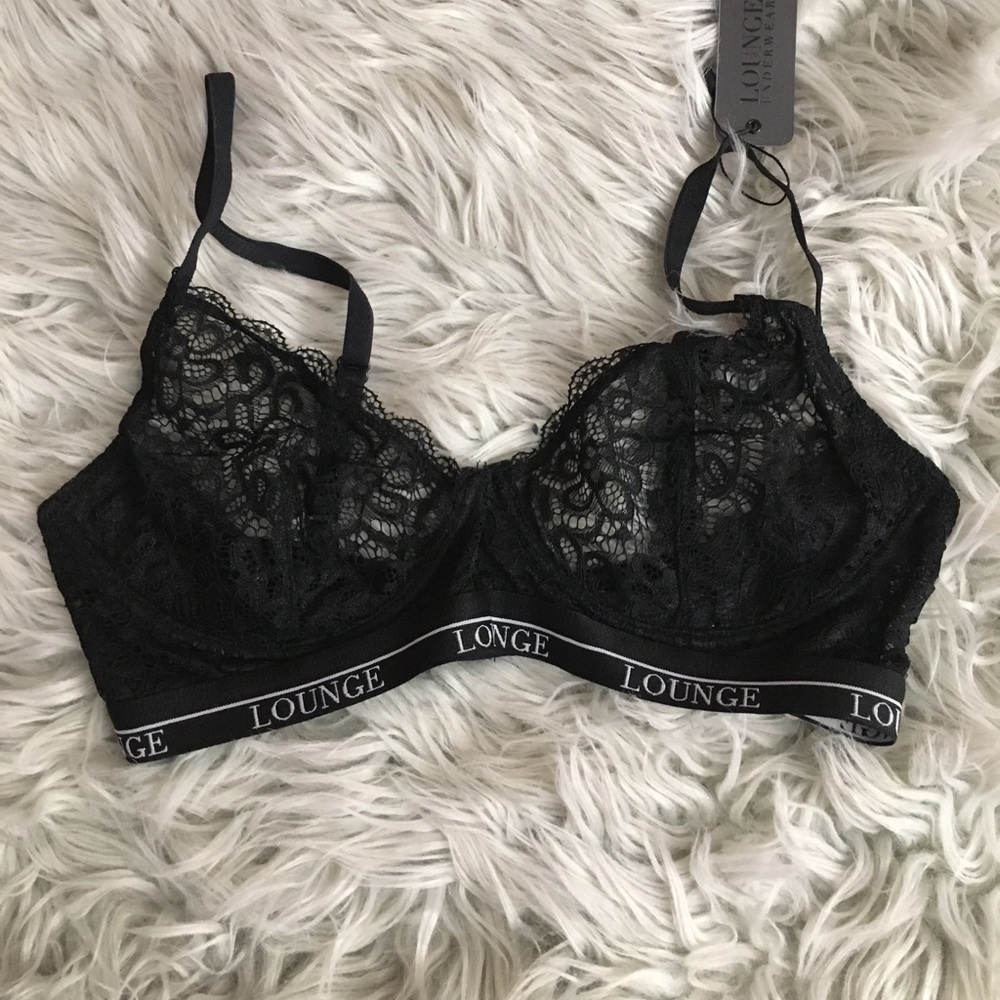 Lounge black balcony bra 34D
