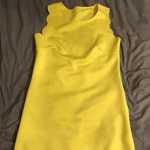 Bright yellow mini dress