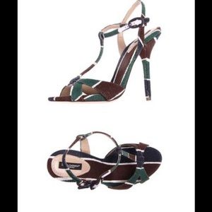Dolce and Gabana canvas sandals