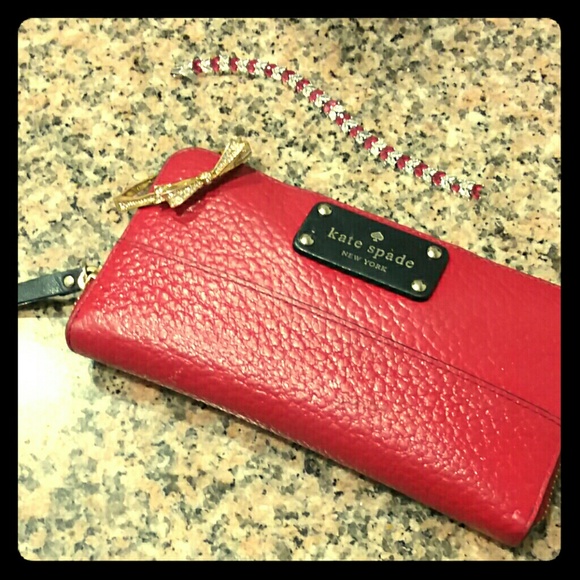 kate spade Accessories - "Kate Spade" BRAND NEW! FULL SZ Red leather wallet