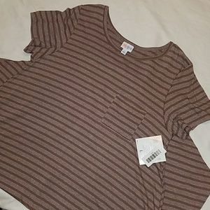 Lularoe Carly - mocha stripes