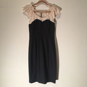 Rebecca Taylor Dress navy blue and cream, size 2