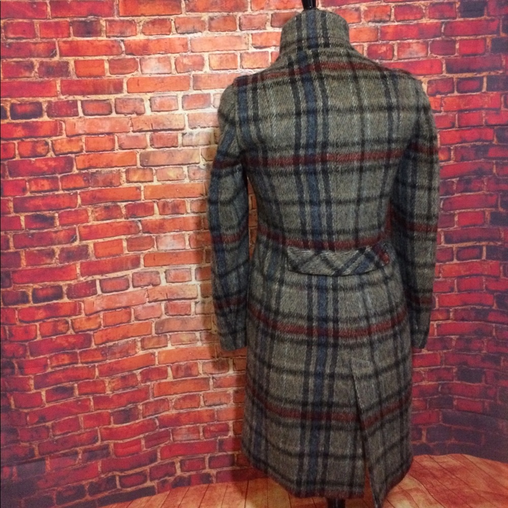 SOLD 🔥Zara basics gray plaid winter coat large - Picture 3 of 5