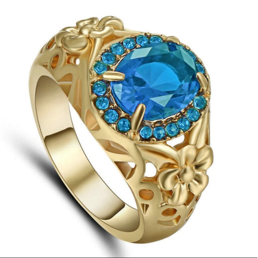 5 for $25 • Aquamarine Gemstone Ring - Size 8