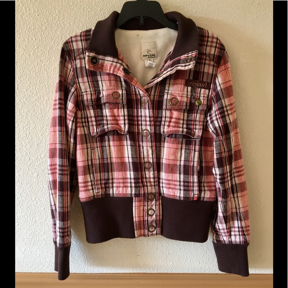 🌊 NWOT Ripcurl plaid jacket🌊