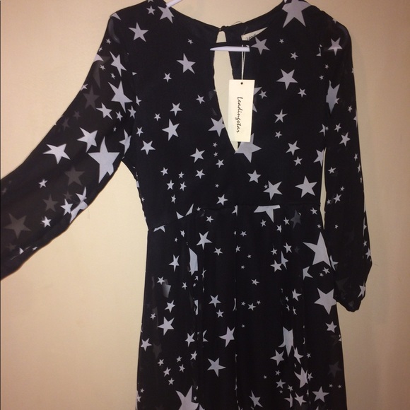 Chiffon Star print dress - Picture 3 of 4
