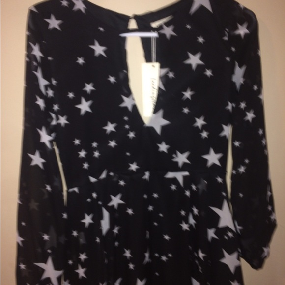 Chiffon Star print dress - Picture 4 of 4