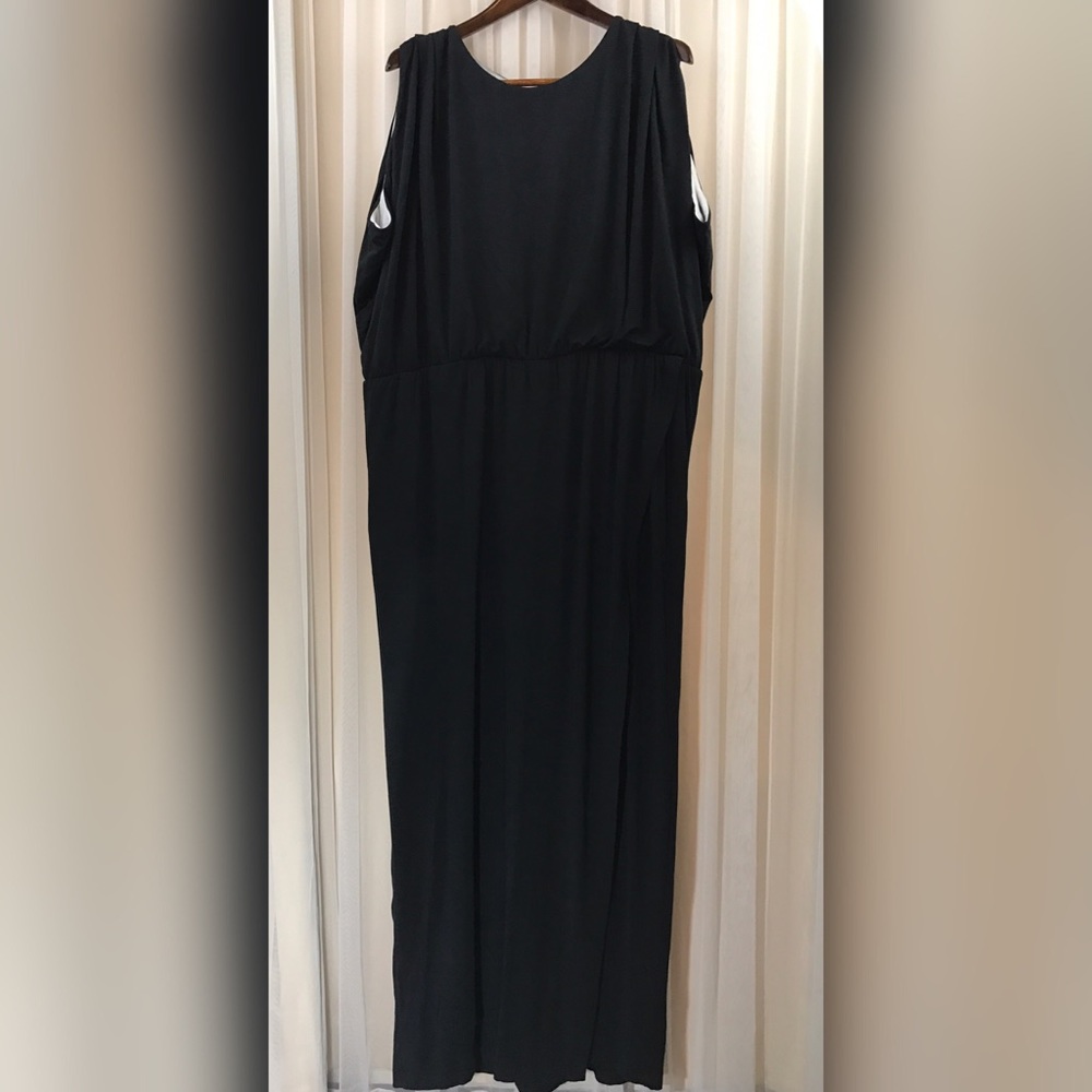 Plus Mynt 1972 Womens Black Maxi Dress Sleeveless