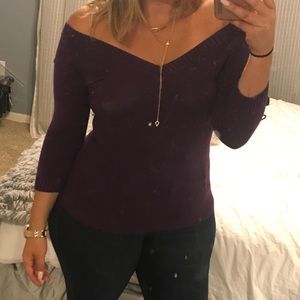 Off the shoulder sweater