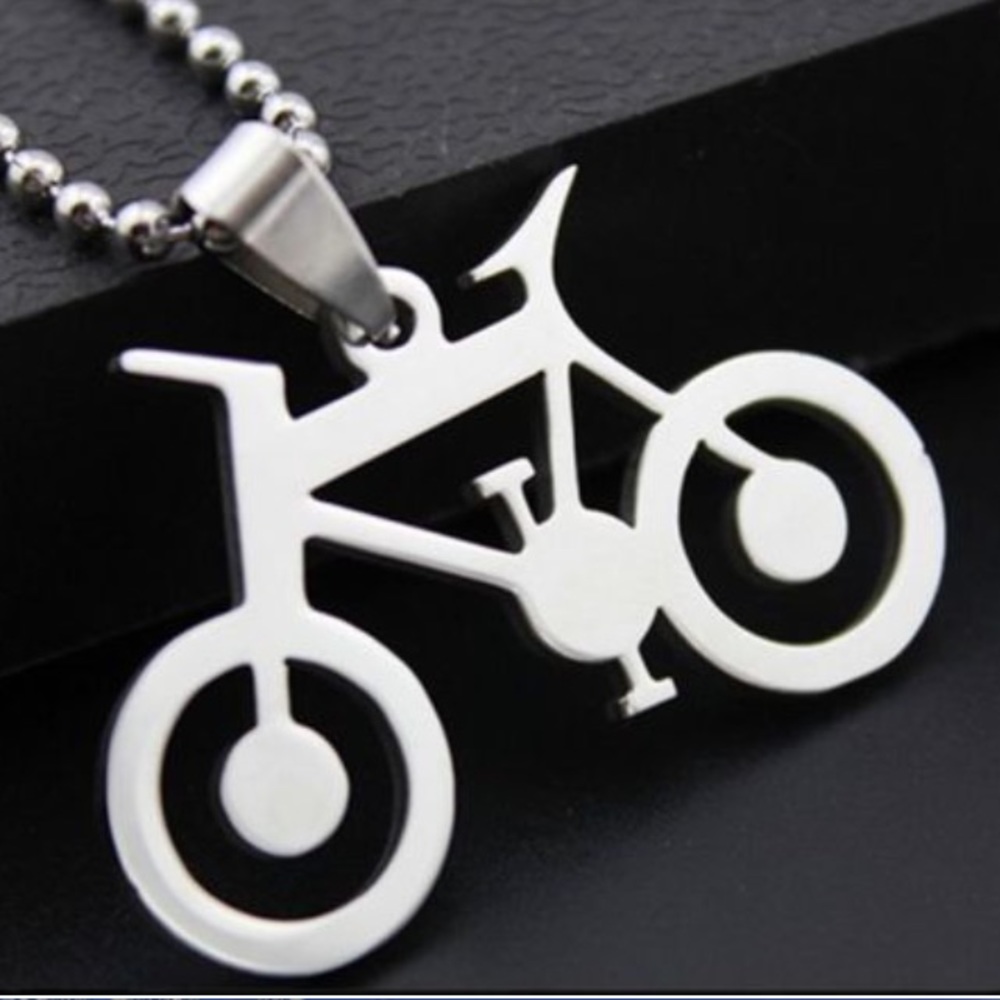5 for $25 • Stainless Steel Bicycle Necklace