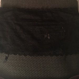Victoria's Secret black lace garter skirt