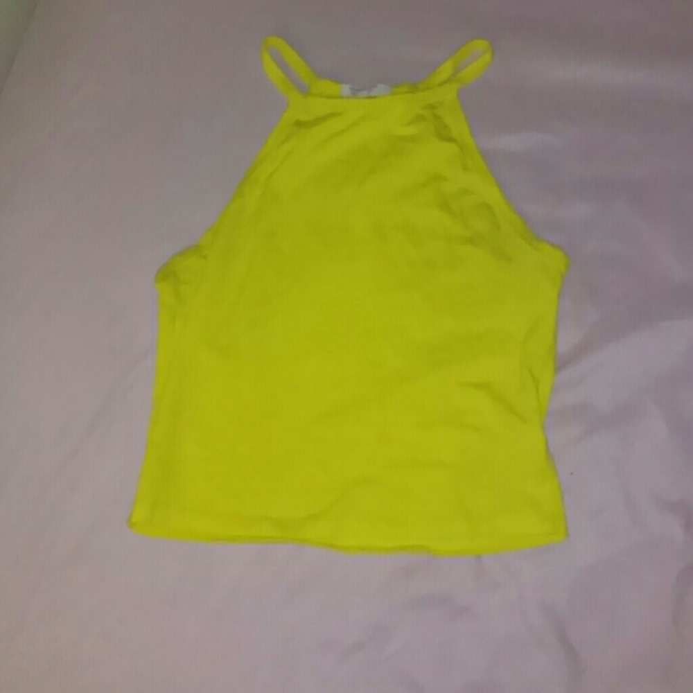 Yellow crop top