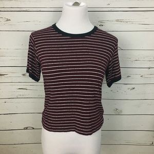 Classic Red, Black, and White Stripped Tee