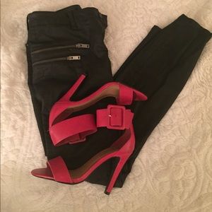 Zara slim fit pleather pants