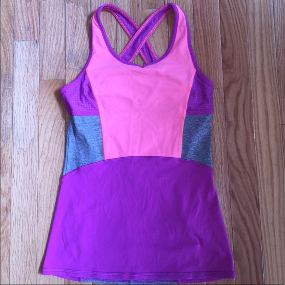 Coral, purple, and gray ivivva tank size 12!!