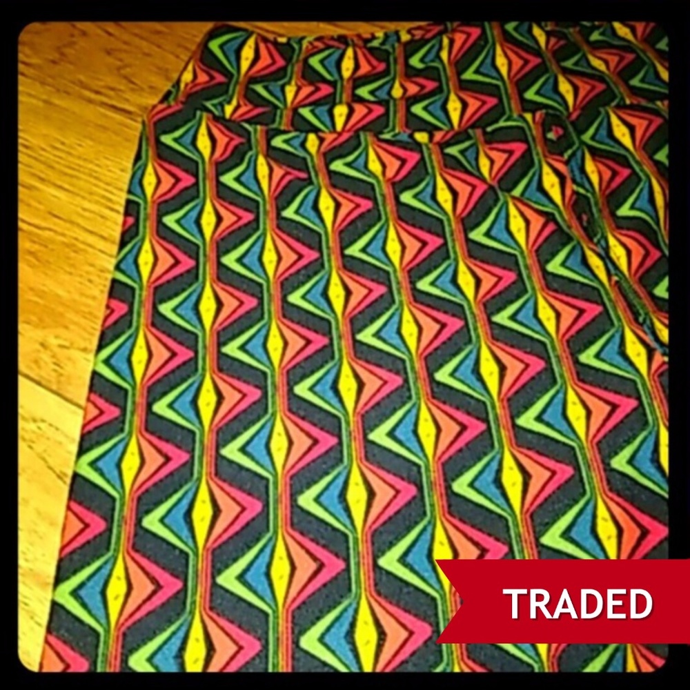  Nwot black and Rainbow OS lularoe leggings