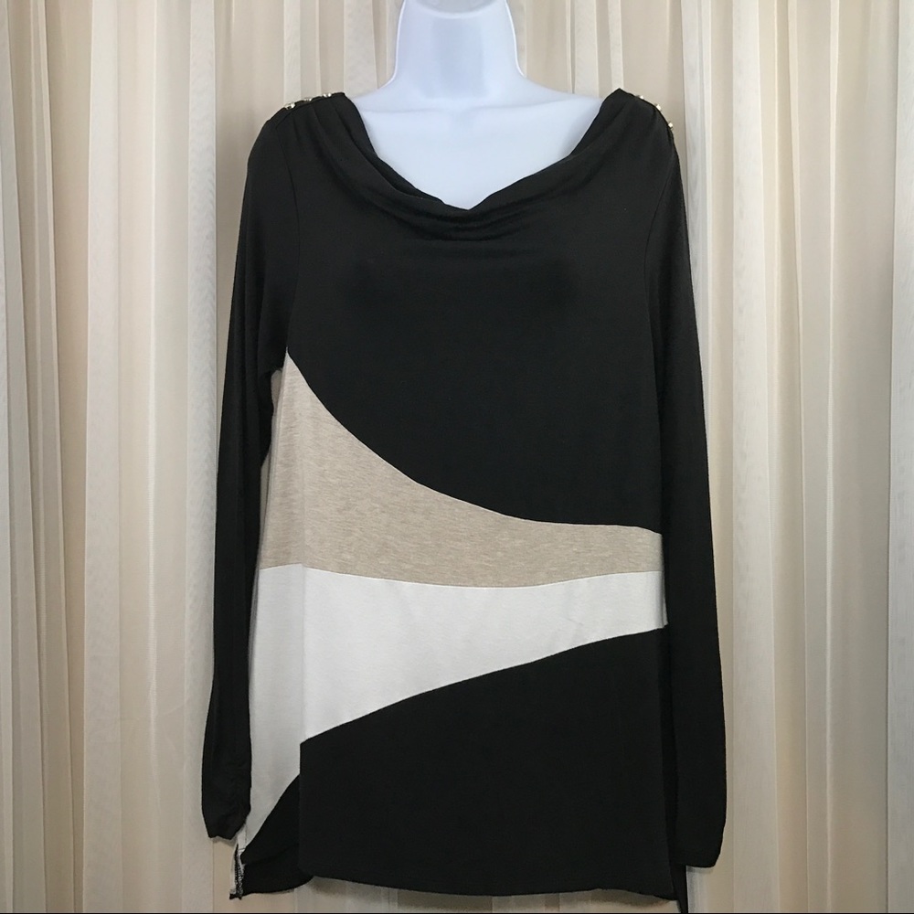 White House Black Market Drape Neck Blouse