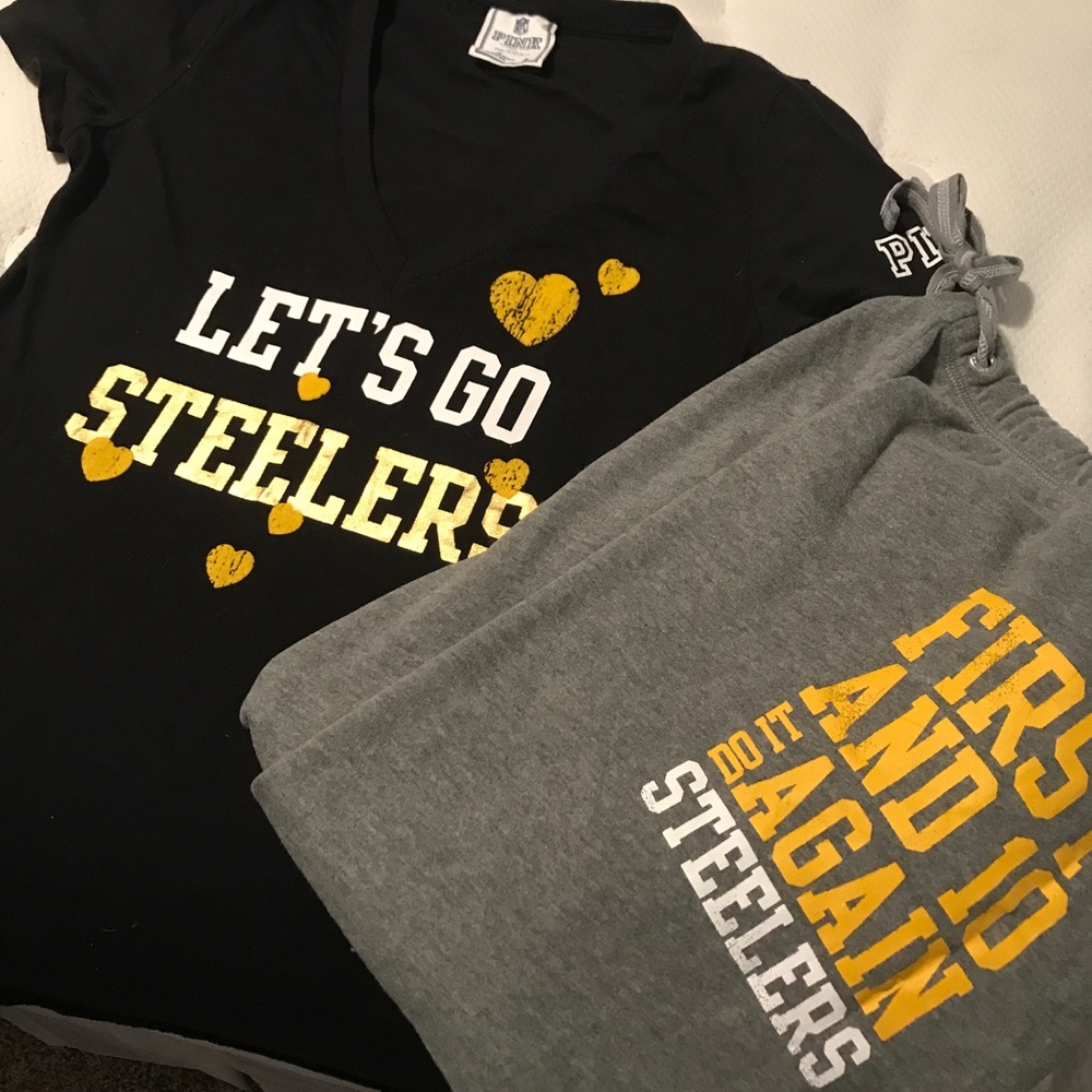 VS Pink Pittsburgh Steelers Top & Sweats