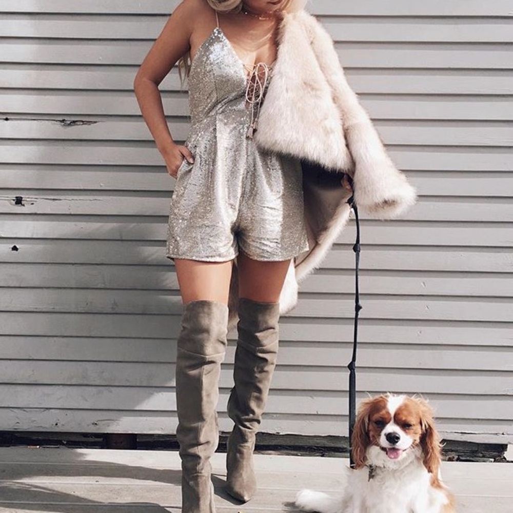 The Jet Set Diaries Gold Diamond Romper