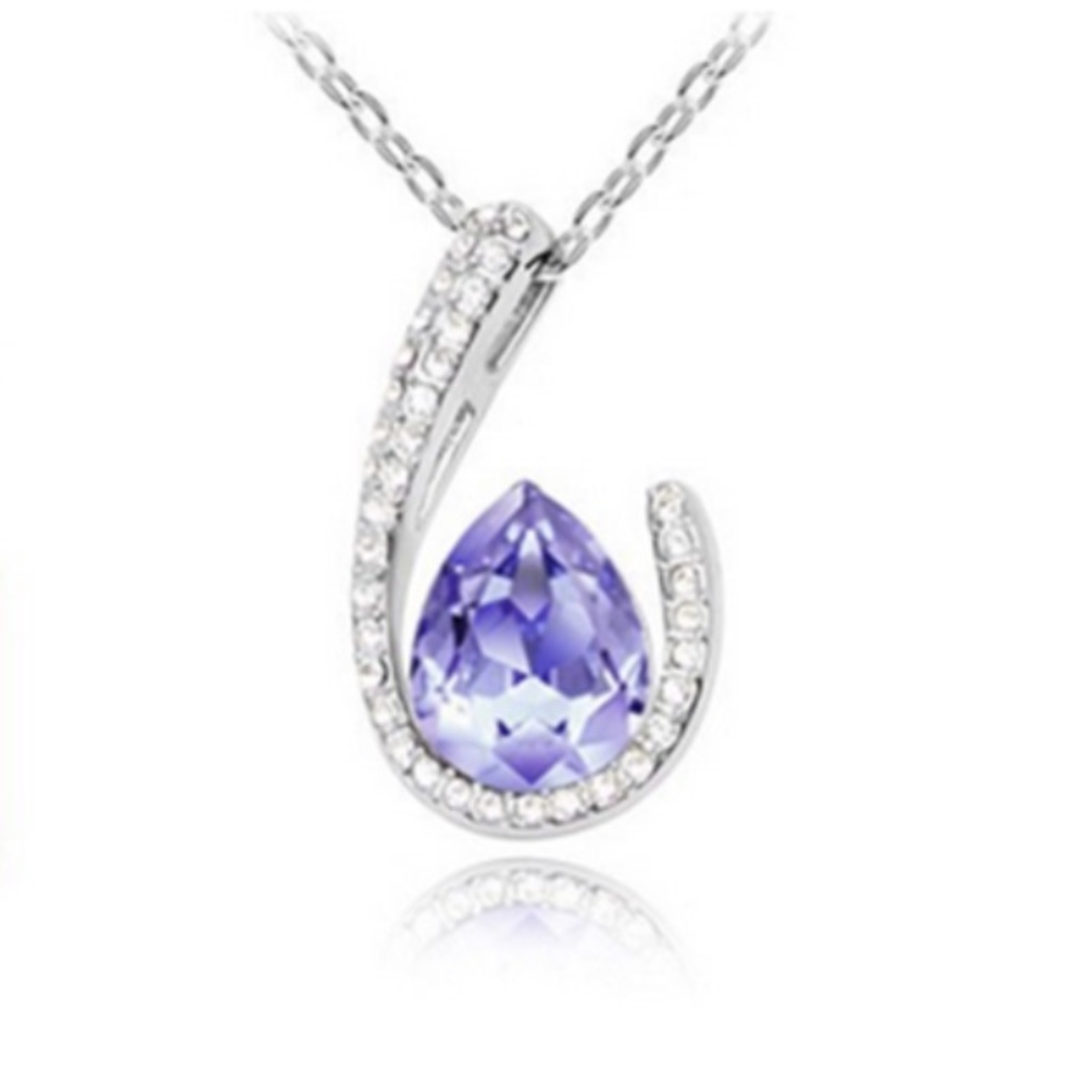 5 for $25 • Purple Gemstone Pendant Necklace