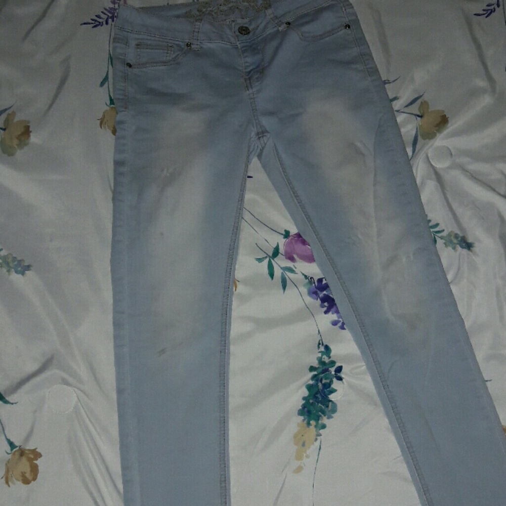 faded light blue jeans