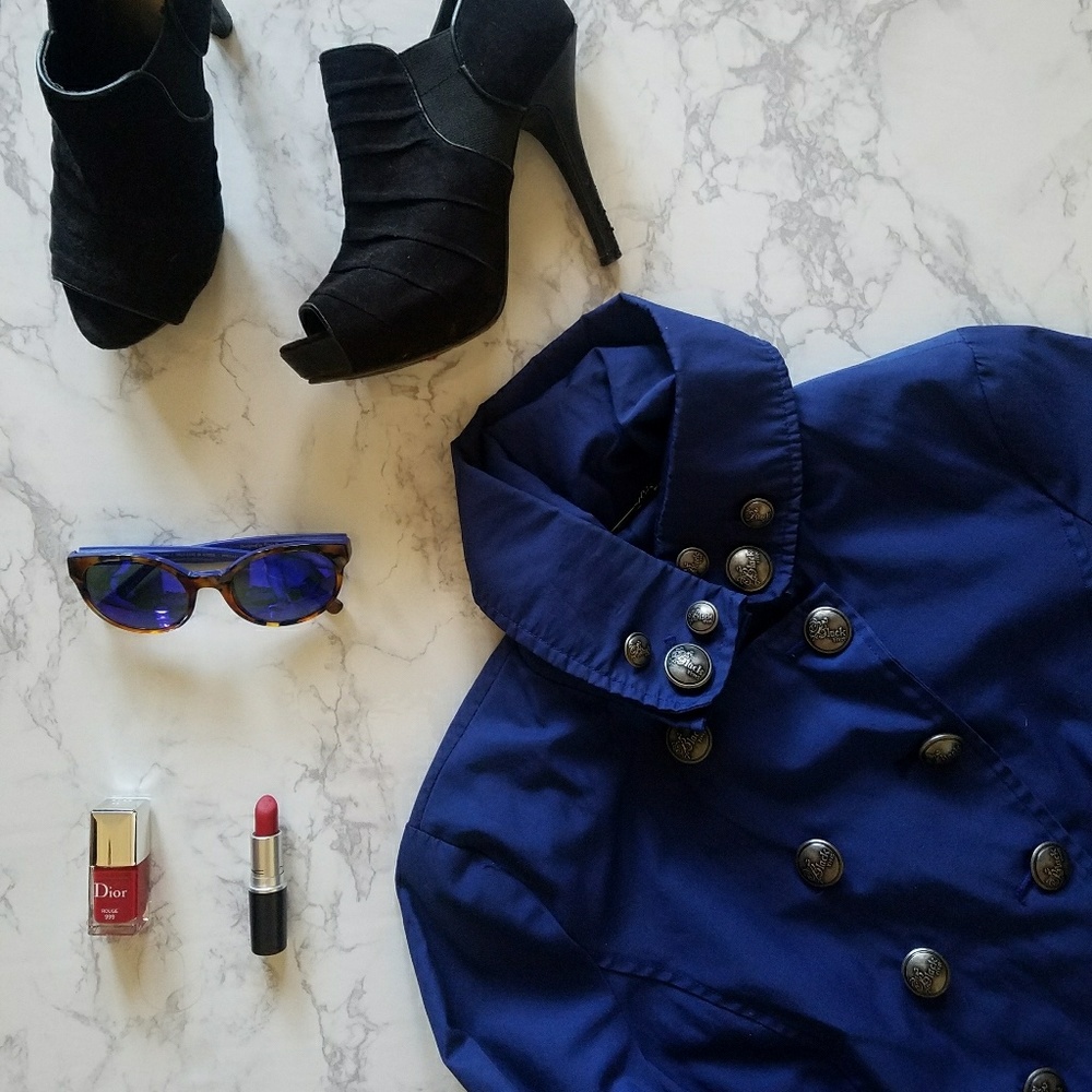 Cobalt Blue Trench Coat