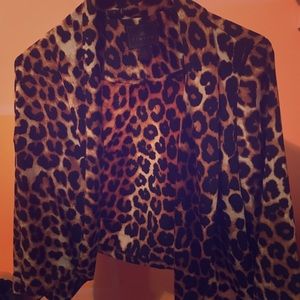 Cheetah print blazer