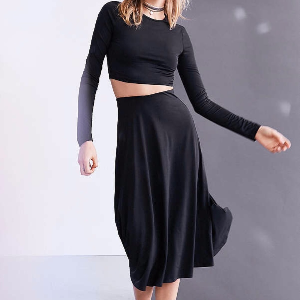 Urban Outfitters Slinky 2 Piece Dress Set in Black