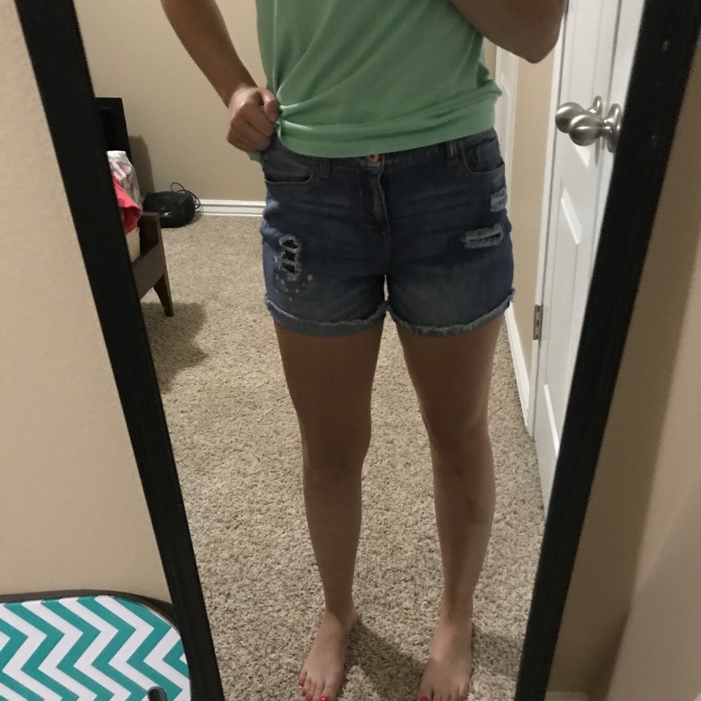 Blue jean shorts