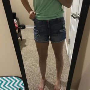 Blue jean shorts