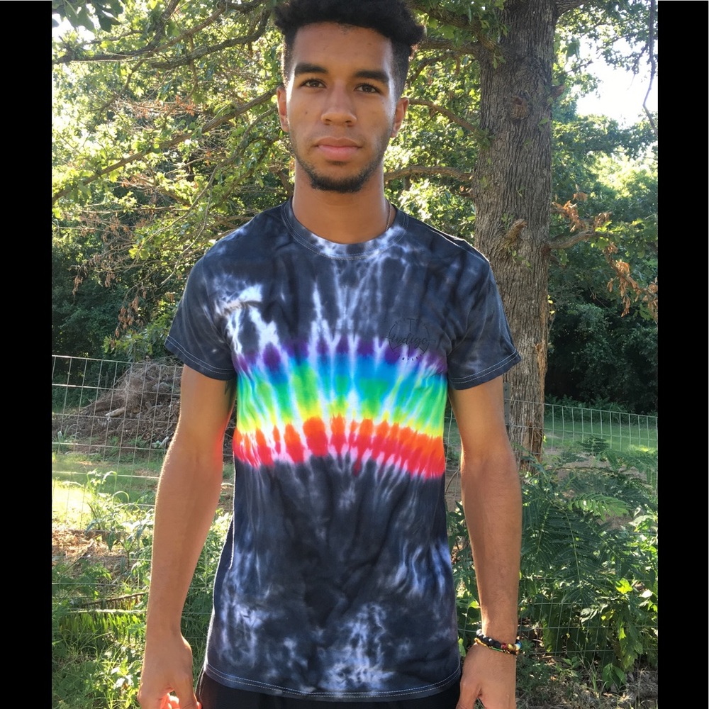 Rainbow tie dye t shirt