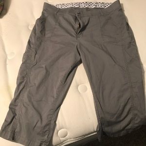 Grey Capri Pants w/rollable cuffs