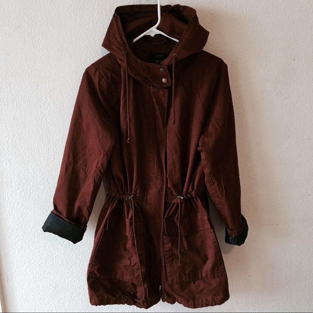 Pumpkin Red Trench Jacket 💖
