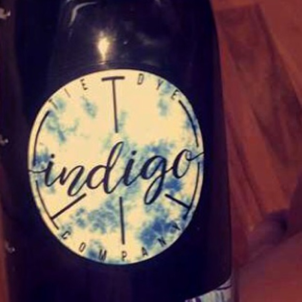 Indigo tie dye sticker
