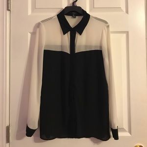Forever 21 color block blouse
