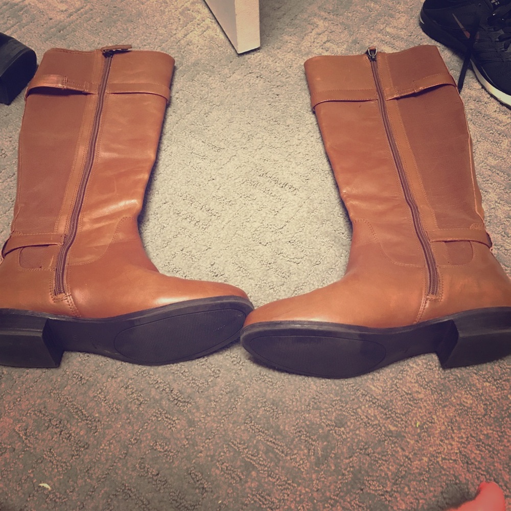 Cognac colored boots