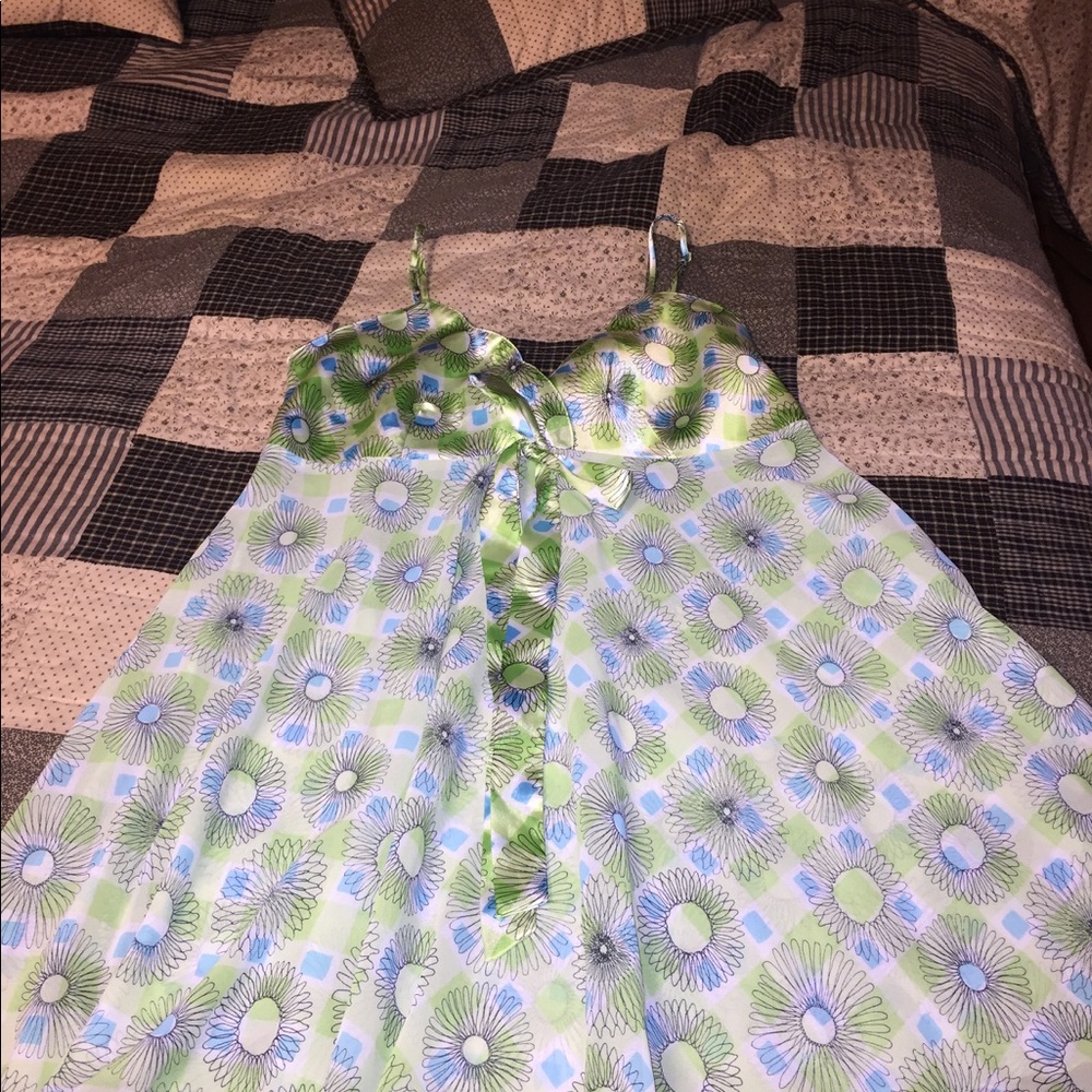 Victoria's Secret Green and Blue Nightie SMALL
