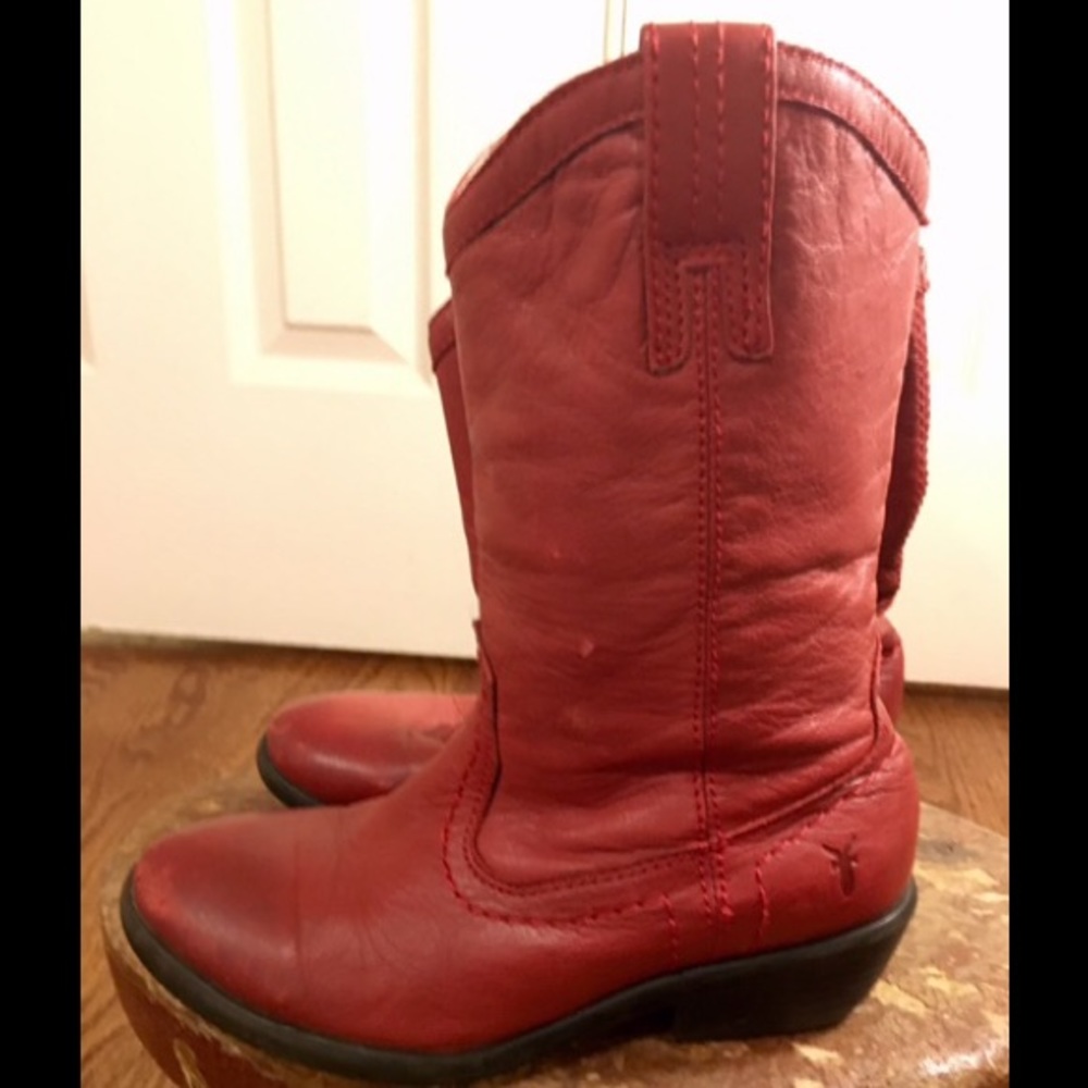 Carson Pull On Toddler Boot in Burnt Red
