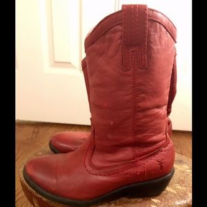 Carson Pull On Toddler Boot in Burnt Red