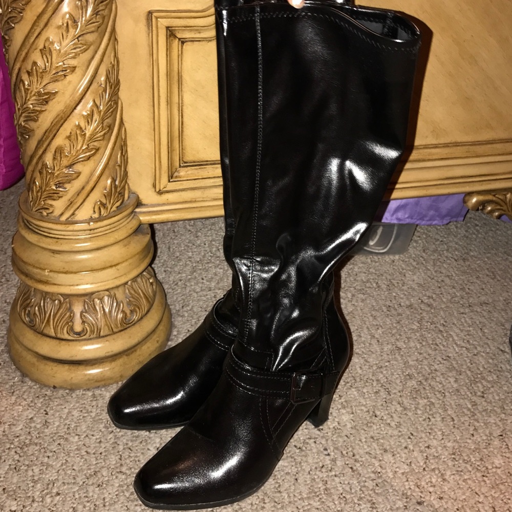 Black 3-inch Heeled Boots