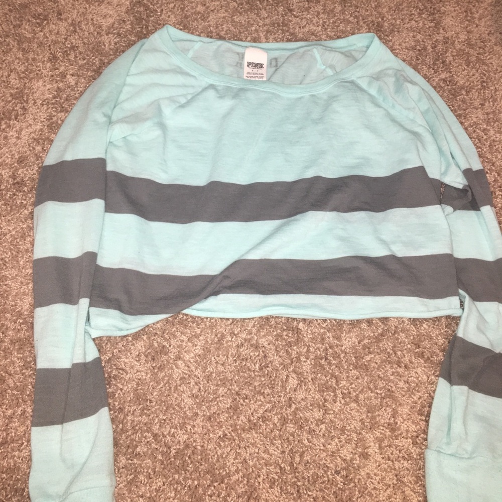 Pink Crop top long sleeve