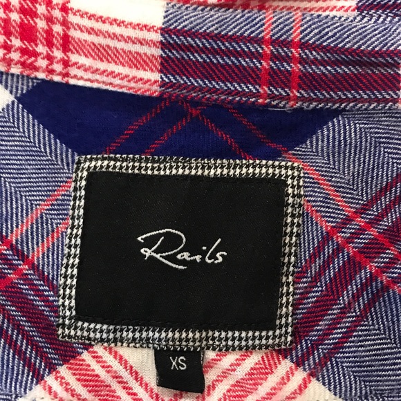 Rails flannel red, white, and blue - Picture 3 of 3