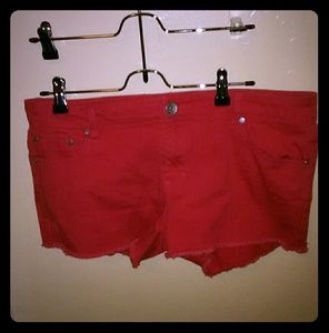 Red Cutoff Refuge Shorts