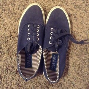 Navy blue flats