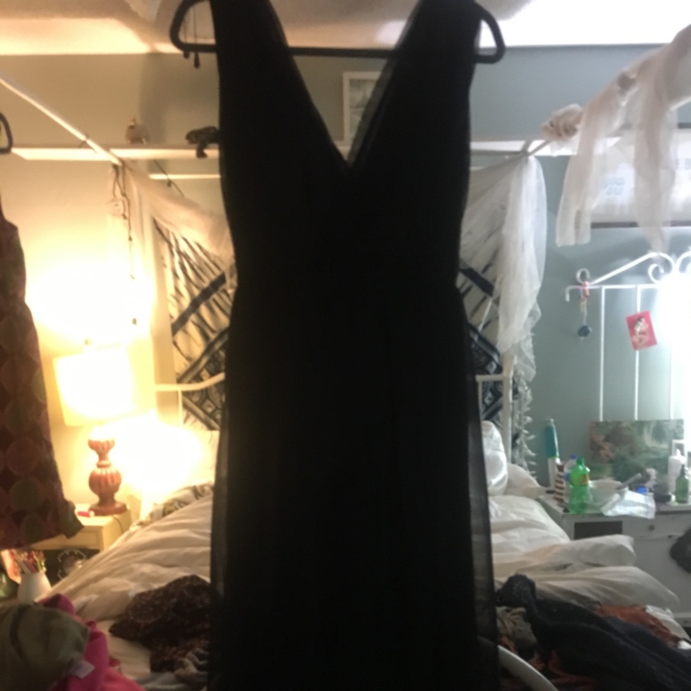 Completely sheer black dress